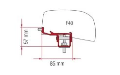 Fiamma Adapter-Kit F40 Van Nissan NV350