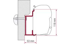 Fiamma Markisenadapter Eura Mobil Karmann Wandmontage