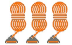 Bent Abspannleinen 3er Set Orange -Campingwelt Verkauf 251461 1777525