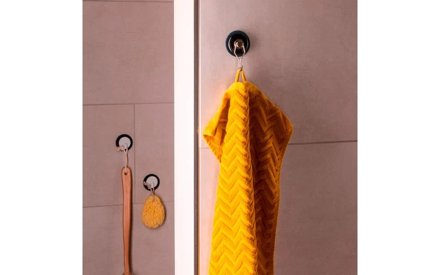 Silwy® Clever Magnethaken Inkl. Metall-Nano-Gel-Pad 5 Cm 2 Tlg. Schwarz 2 Silwy® Clever Magnethaken Inkl. Metall-Nano-Gel-Pad 5 Cm 2 Tlg. Schwarz – Bild 2