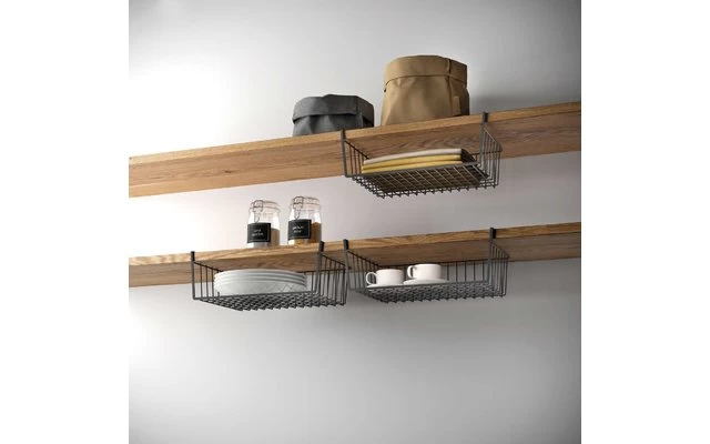 Metaltex Kanguro LAVA Schrankkorb Schwarz 3 Metaltex Kanguro LAVA Schrankkorb Schwarz – Bild 3