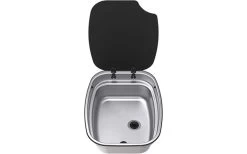 Thetford Argent Bowl Spülbecken Schwarzes Emaille 9,5 Liter