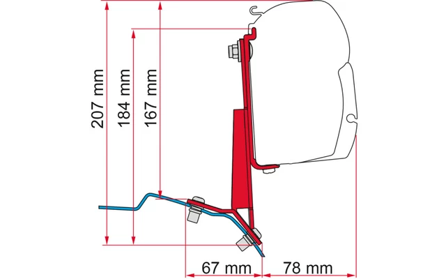 Fiamma Markisenadapter-Kit Für Markise F45s Ford Custom Fahrerseite Links Deep Black 1 Fiamma Markisenadapter-Kit Für Markise F45s Ford Custom Fahrerseite Links Deep Black