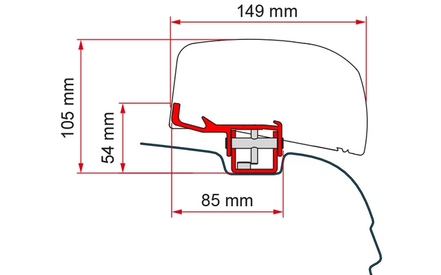 Fiamma Adapter Kit F40van VW T5/T6 Ab 2003 1 Fiamma Adapter Kit F40van VW T5/T6 Ab 2003