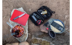 Alpine Camping Kochutensilien 3 Teilig Mit Spatel / Löffel / Reibe / Sieb