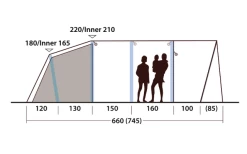 Outwell Hayward Lake 6ATC Aufblasbares Tunnelzelt 6 Personen -Campingwelt Verkauf 789692 5207240